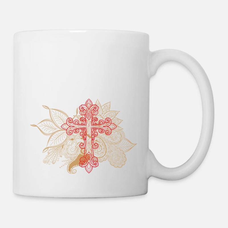Kreuz - Tasse - Weiß