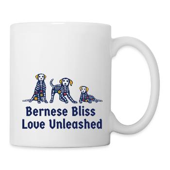 Berner Glückseligkeit Liebe entleine Berner Sennenhund - Tasse - Weiß - Rechts