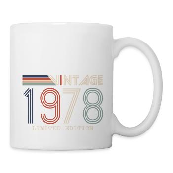 Jahrgang 1978 Jubiläumsgeschenk - Jahrgang 1978 - Tasse - Weiß - Rechts
