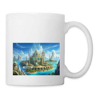 wunderschöne mythische Orte – Atlantis vor dem Untergang - Tasse - Weiß - Rechts