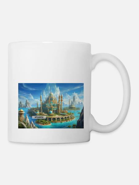wunderschöne mythische Orte – Atlantis vor dem Untergang - Tasse - Weiß