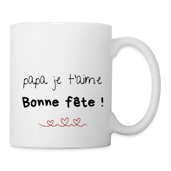 Papa Ich liebe dich Alles Gute zum Vatertag Geschenkparty - Tasse - Weiß - Rechts