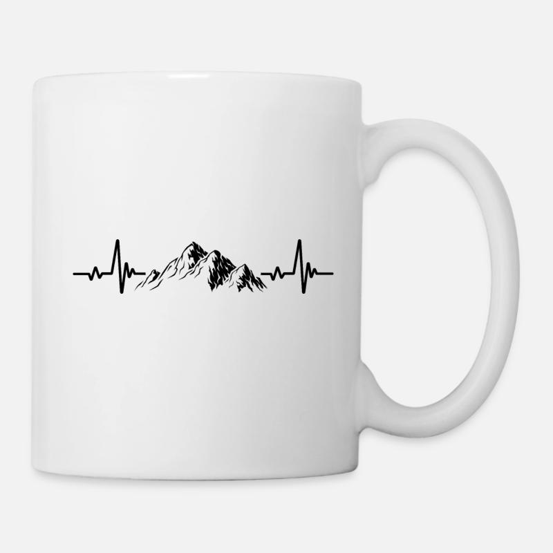 Herzschlag der Berge - Tasse - Weiß