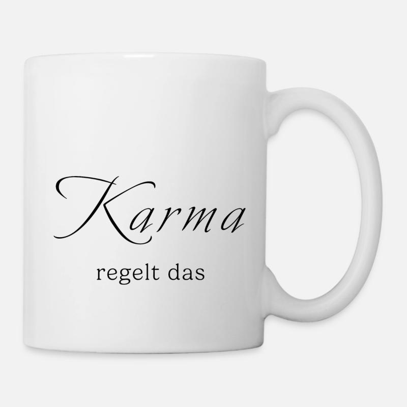 Karma regelt - Tasse - Weiß