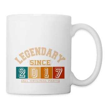 Legendary since 2017 vintage rétro anniversaire - Mug blanc - blanc - Droite