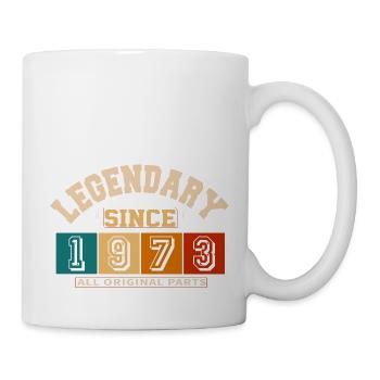 Legendary since 1973 vintage rétro anniversaire - Mug blanc - blanc - Droite
