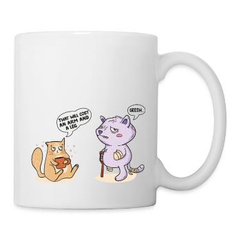 That Will Cost An Arm And A Leg Funny Cat Talking - Mug - white - Right
