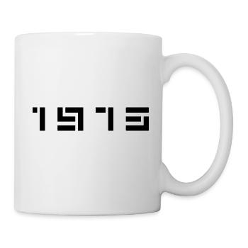 Geburtsjahr Geburtstag Born In - Made in 1973 - Tasse - Weiß - Rechts