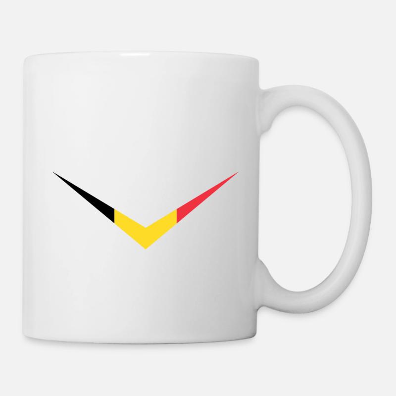 Belgien Flagge Ornament - Tasse - Weiß