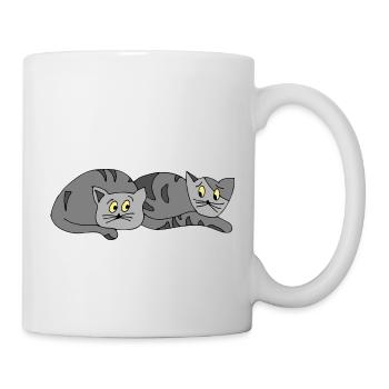 Katzen - Tasse - Weiß - Rechts