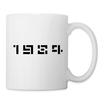 Geburtsjahr Geburtstag Born In - Made in 1984 - Tasse - Weiß - Rechts