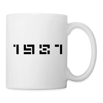 Geburtsjahr Geburtstag Born In - Made in 1987 - Tasse - Weiß - Rechts