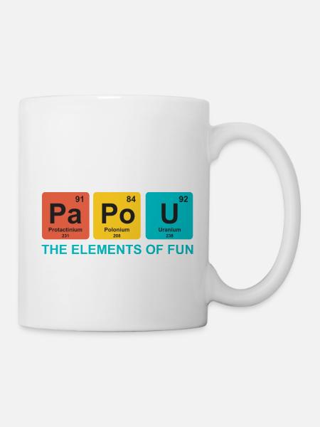 papou elements science cadeau papa drole - Mug blanc - blanc