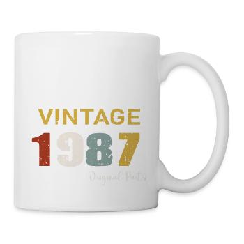 Originalteile 1987 - Geschenk zum 37-jährigen Jubiläum - Tasse - Weiß - Rechts
