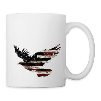 American Flag Eagle Silhouette American Heritage 4 - Mug - white - Right