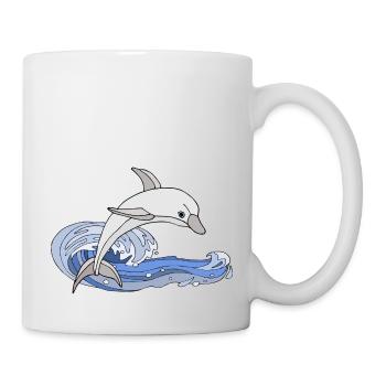 Delfin - Tasse - Weiß - Rechts