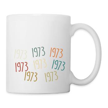 Né en 1973, année de naissance - légendaire depuis 1973 - Mug blanc - blanc - Droite