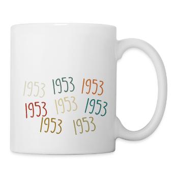 Né en 1953 - légendaire depuis 1953 - Mug blanc - blanc - Droite
