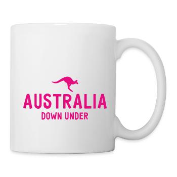 Australia - Down Under - Australien - Känguru - Tasse - Weiß - Rechts