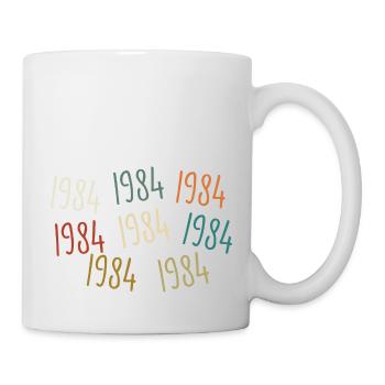 Jahrgang 1984 Geburtsjahr - legendär seit 1984 - Tasse - Weiß - Rechts