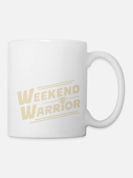 WOCHENEND-KRIEGER - Tasse - Weiß