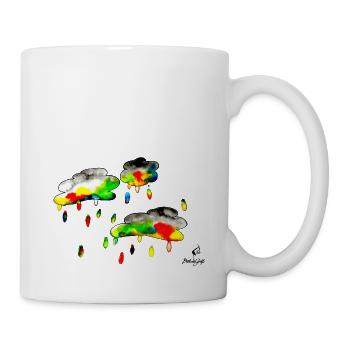 Farbenregen - Tasse - Weiß - Rechts