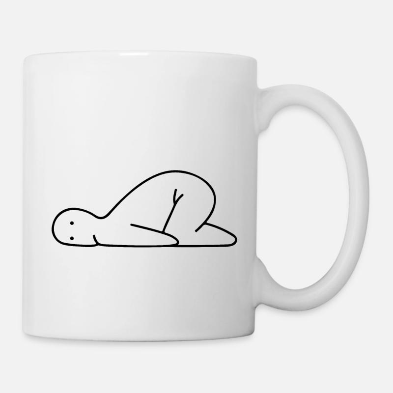 Durchhängende Illustration! Montage! - Tasse - Weiß