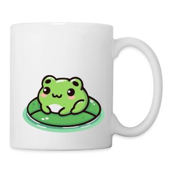 Grenouille sur Lilypad : Tout simplement adorable - Mug blanc - blanc - Droite
