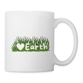 Wir lieben planet earth grünes Gras - Tasse - Weiß - Rechts