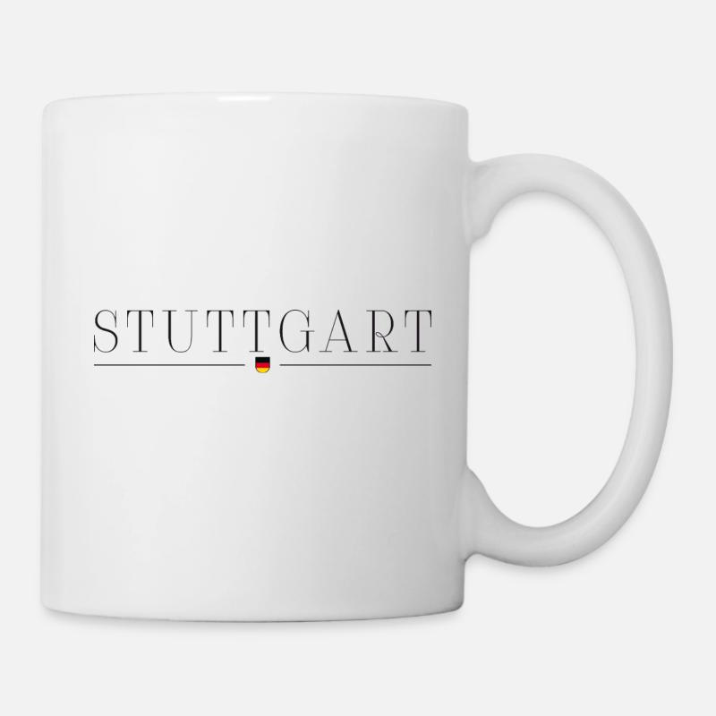 Stuttgart , Deutschland Stil Design T-Shirt - Tasse - Weiß
