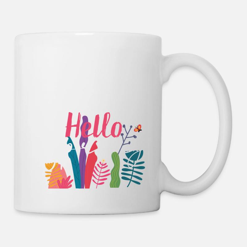 Hello spring - Tasse - Weiß