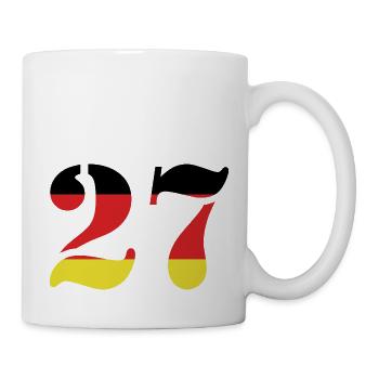 27 Numéro Jersey Allemagne - Mug blanc - blanc - Droite