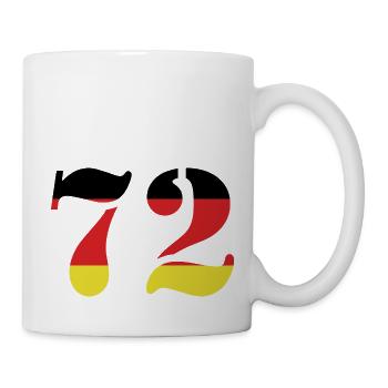 72 Numéro Jersey Allemagne - Mug blanc - blanc - Droite
