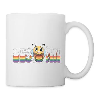 Les Bee An - Fierté lesbienne LGBT - Mais d’abord, - Mug blanc - blanc - Droite