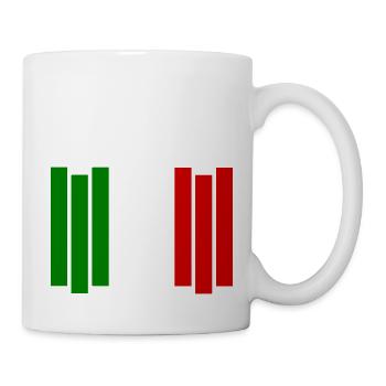 Rayures Italie - Mug blanc - blanc - Droite