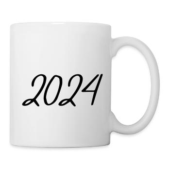 2024 Jahreszahl Datum Zahl Anno Kalenderjahr USA - Tasse - Weiß - Rechts
