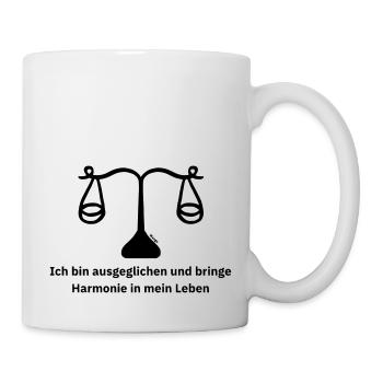 Sternzeichen Waage - Tasse - Weiß - Rechts