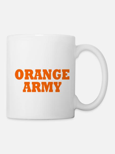 Orange army - Tasse - Weiß