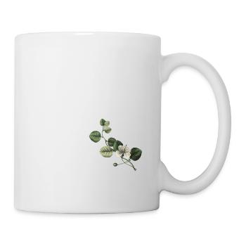 Numéro 35 floral vert - 35e anniversaire floral - Mug blanc - blanc - Droite