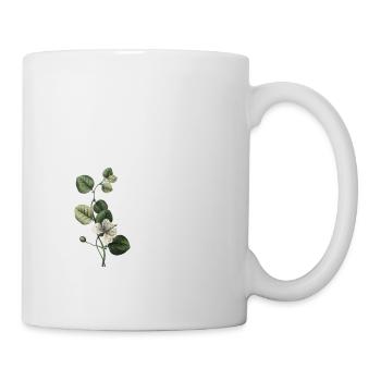 Nummer 47 Blumengrün - 47. Blumengeburtstag - Tasse - Weiß - Rechts