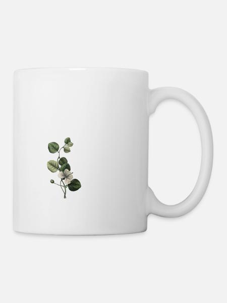 Nummer 42 Blumengrün - 42. Blumengeburtstag - Tasse - Weiß