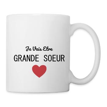 Ich werde eine große Schwester sein - Tasse - Weiß - Rechts