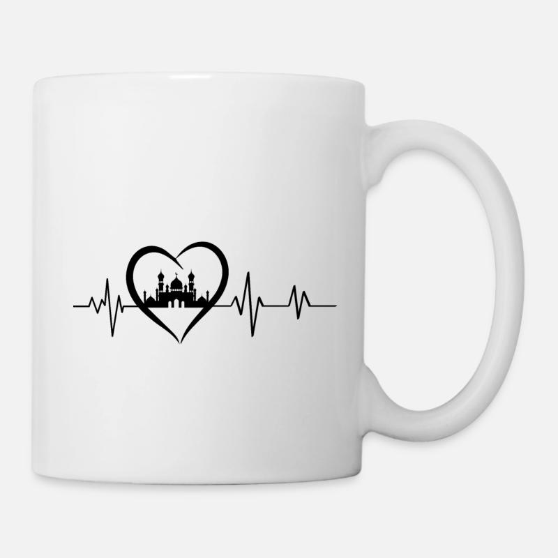 Herzschlag-Moschee - Tasse - Weiß