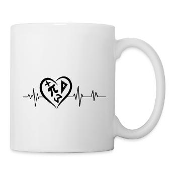 Math heartbeat - Mug - white - Right