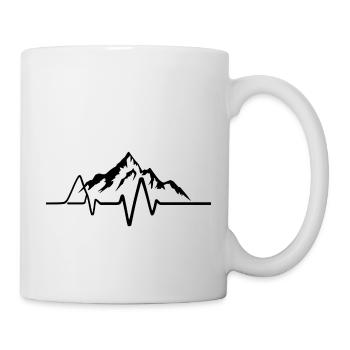 Mountains heartbeat - Mug - white - Right