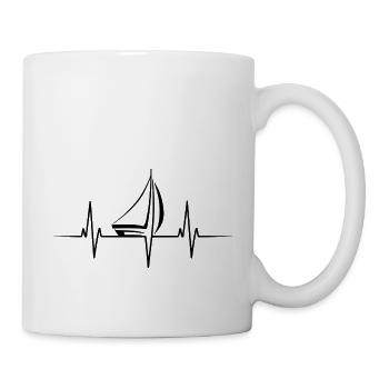 Segelboot Heartbeat Segelboot - Tasse - Weiß - Rechts