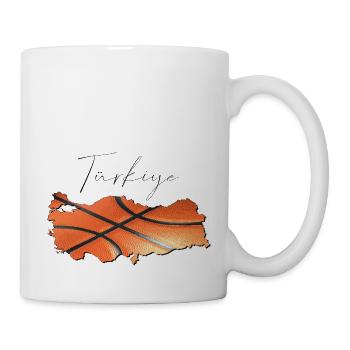 Turquie Türkiye Carte encadrée Basketball TR - Mug blanc - blanc - Droite