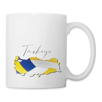 Turkey Türkiye Map Framed Volleyball TR - Mug - white - Right