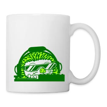 Lustiger Cooler DJ Igel Mischpult Party Musik Spaß - Tasse - Weiß - Rechts