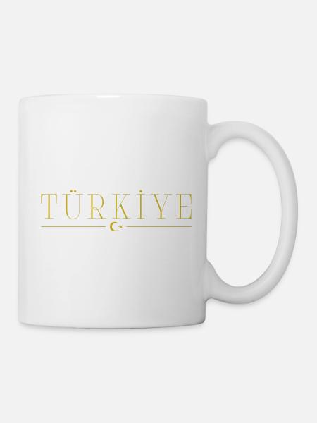 J’aime la dinde, T-shirt design de style élégance - Mug blanc - blanc
